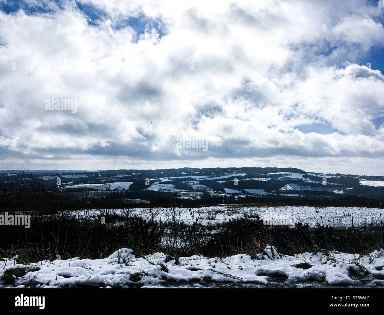 Snowy hills Stock Photo
