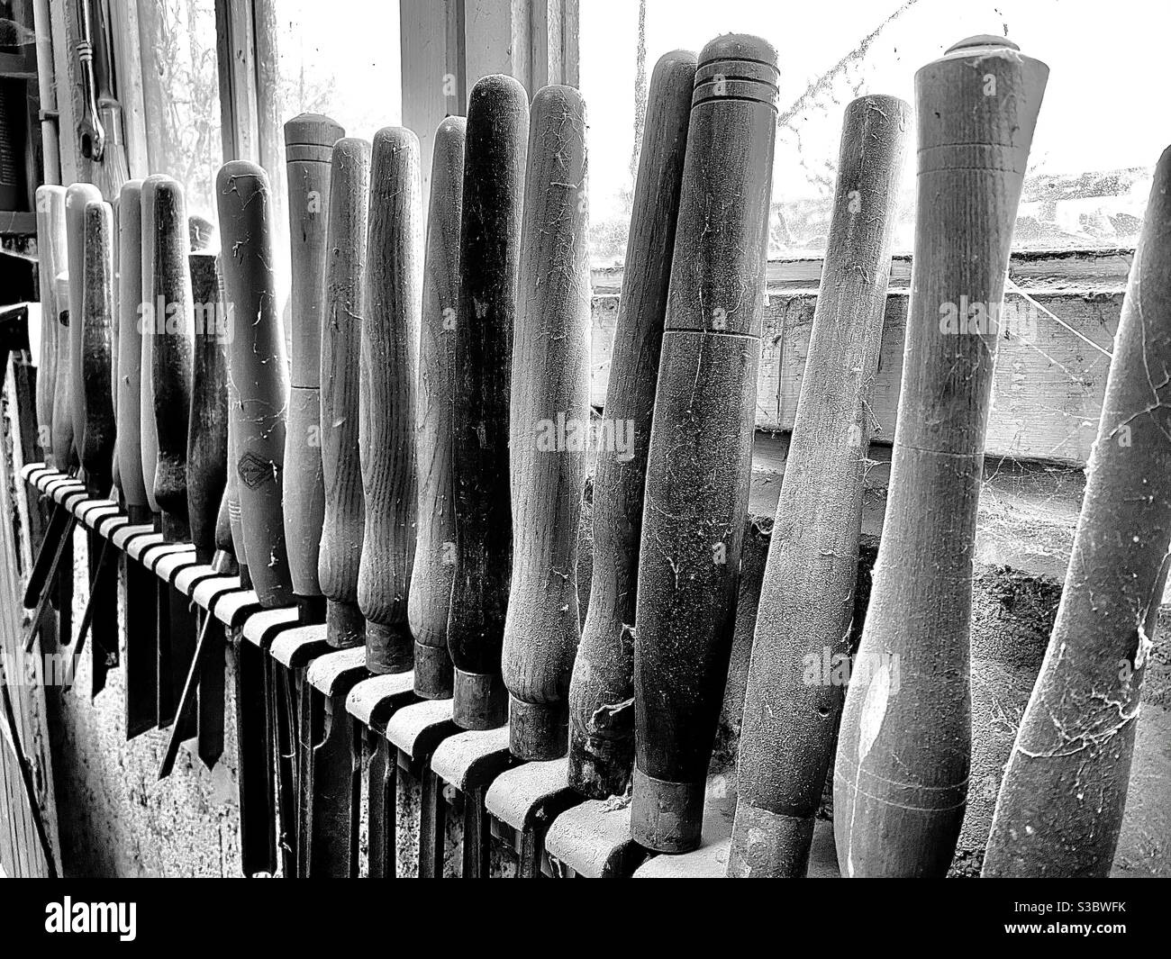 Wood working chisels - Smartphone Captured Stock Image