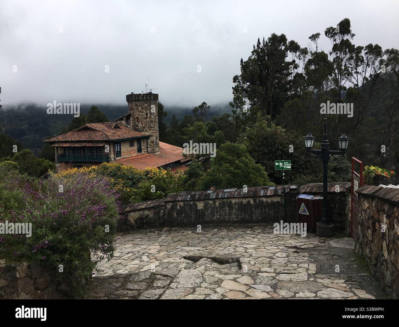 Trail up Monserrate in Bogota, Colombia Stock Photo