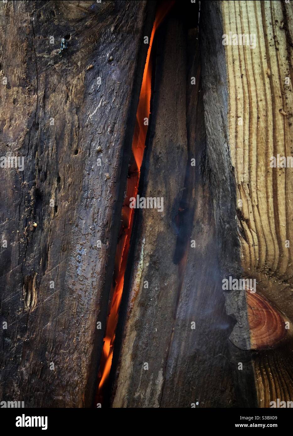 Bonfire, Catalonia, Spain. - Smartphone Captured Stock Image