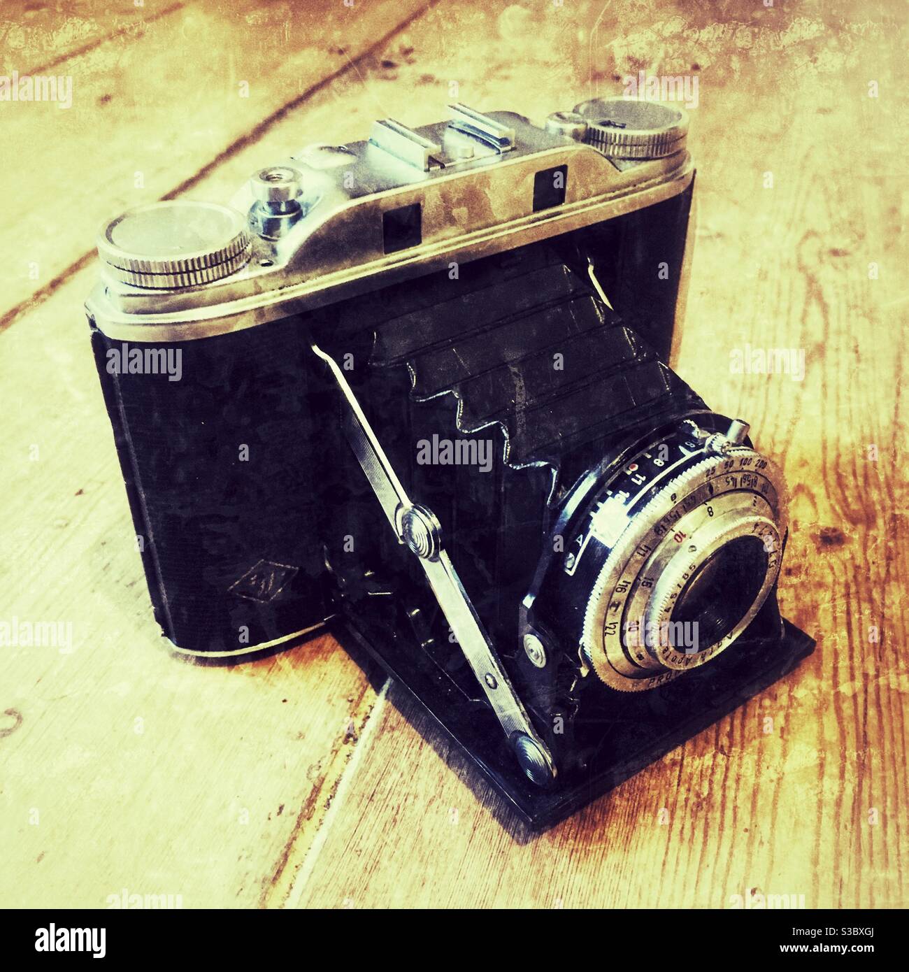 Agfa isolette III analogue 120 film camera. Stock Photo
