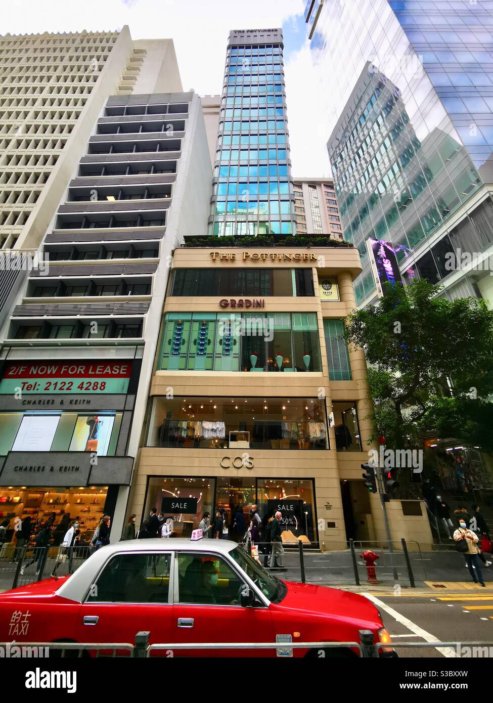 The Pottinger on Queens road central in Hong Kong. - Smartphone Captured Stock Image