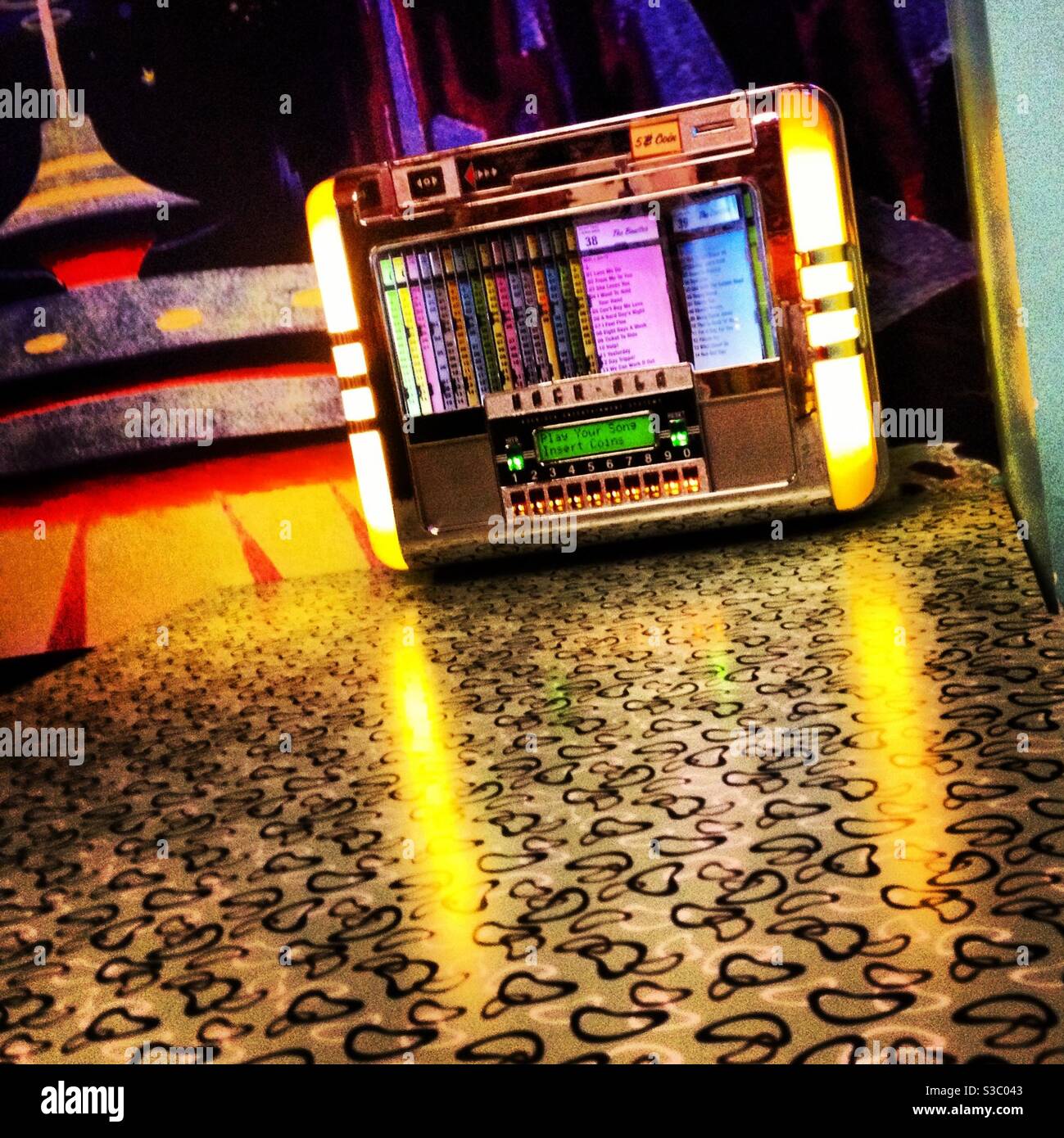 Neon Jukebox Stock Photo
