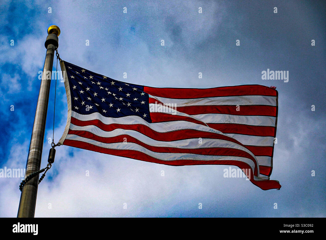 Flying the flag. - Smartphone Captured Stock Image