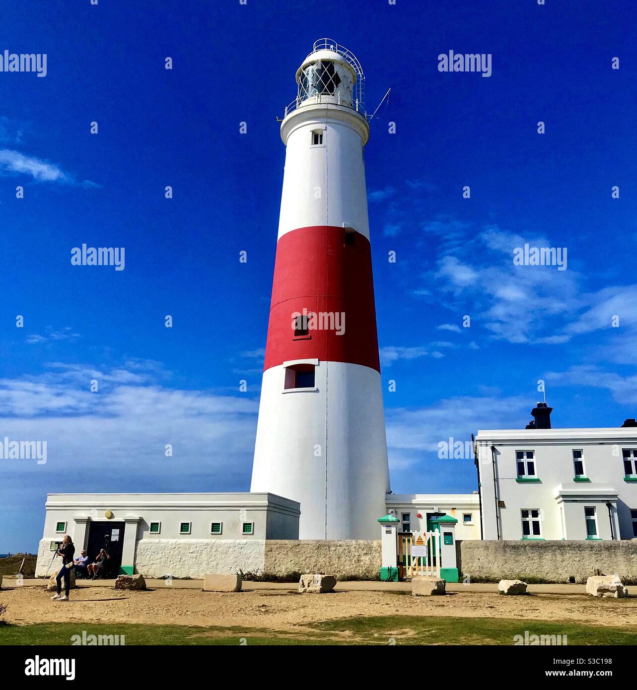 Portland bill lighthouse. Dorset. - Smartphone Captured Stock Image