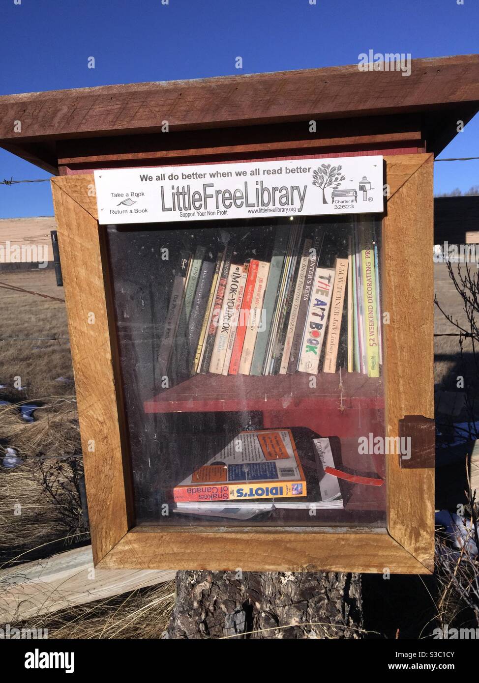 Little Free Library in the country - Smartphone Captured Stock Image