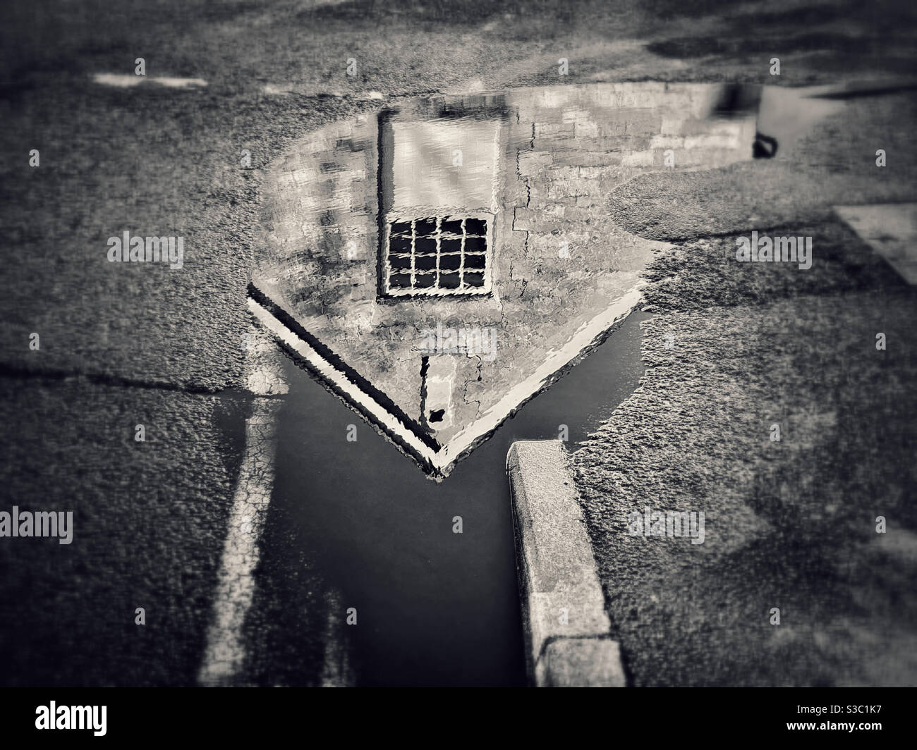 A graphic image of an upside down house. Thought provoking? Why is