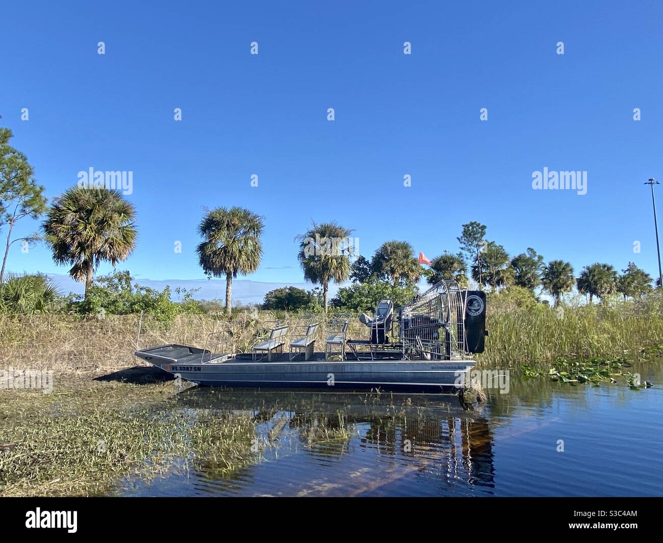 Airboat in Everglades National Park, Florida. - Smartphone Captured Stock Image