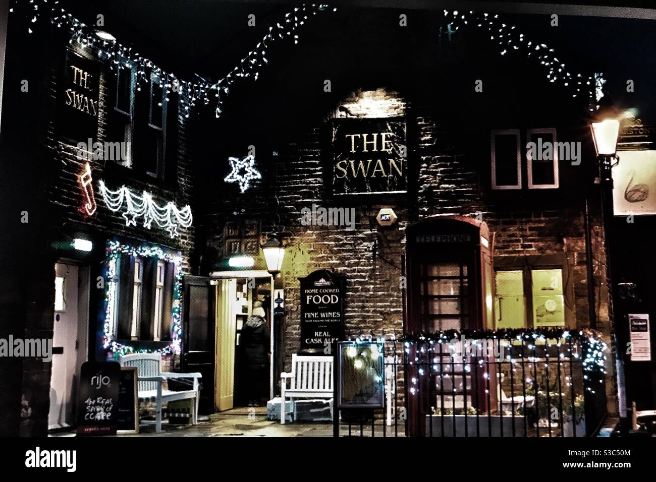 The Swan Inn. Dobcross Saddleworth, Greater Manchester. UK. - Smartphone Captured Stock Image