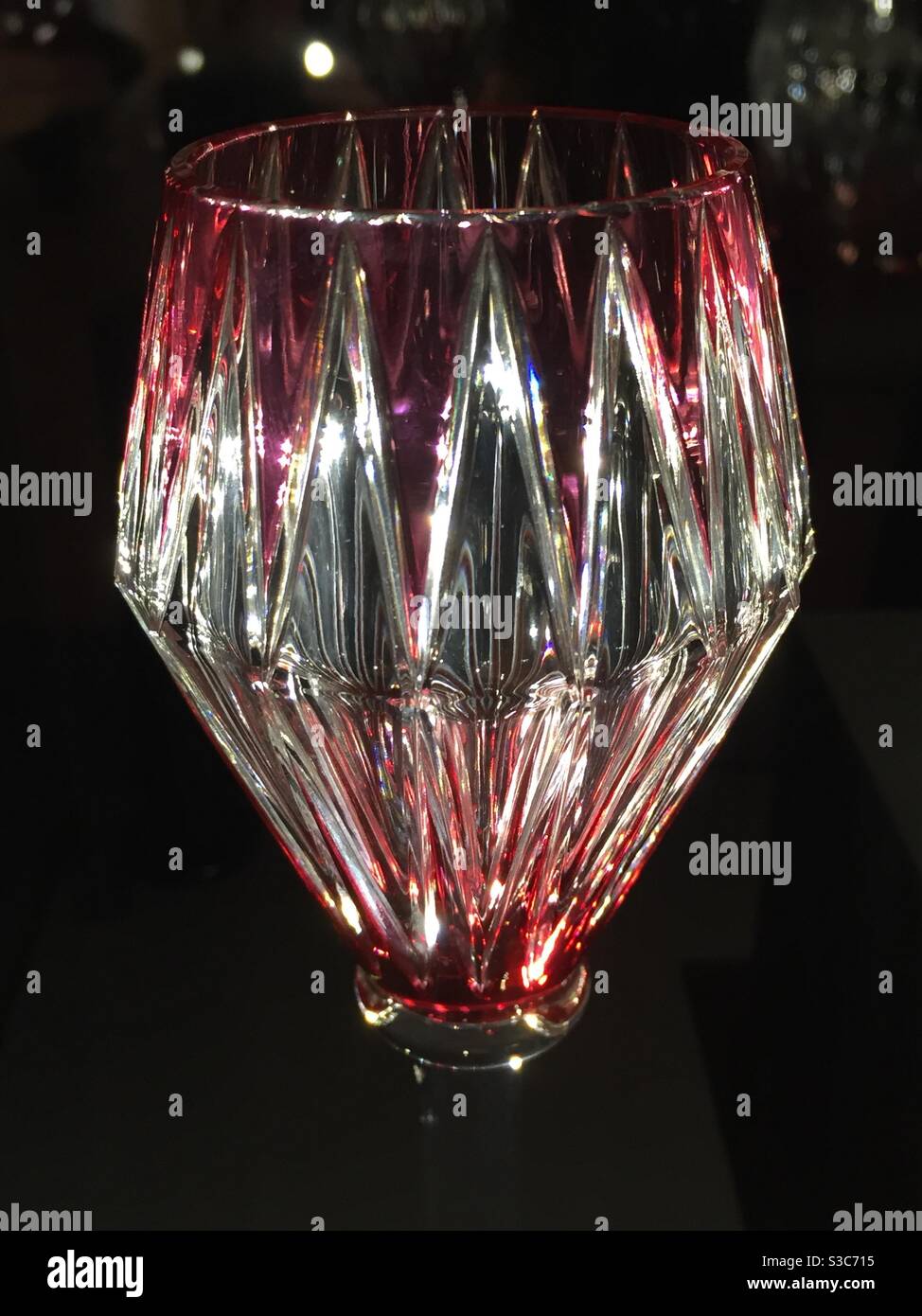 Beautiful cut crystal glassware Stock Photo Alamy