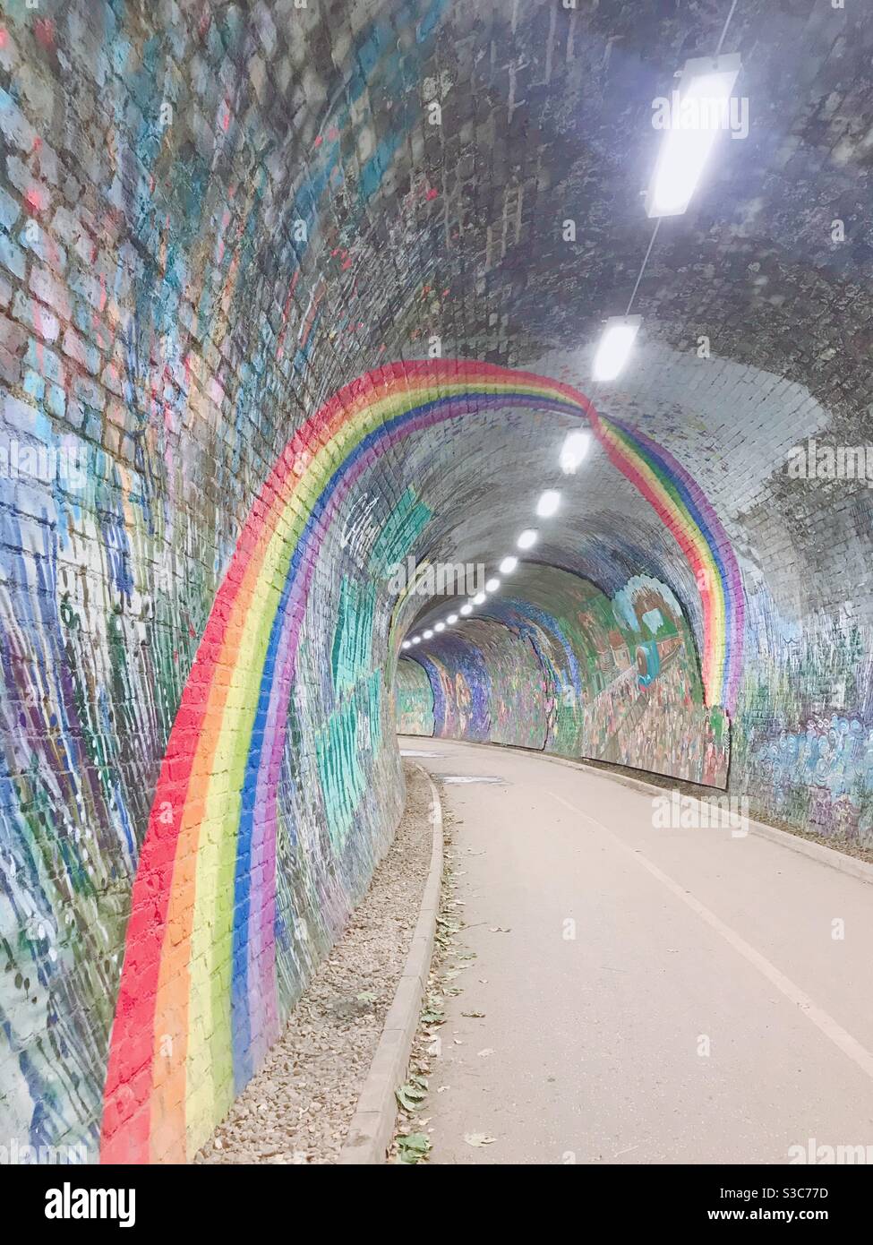 Colinton tunnel, urban art Edinburgh Scotland Stock Photo Alamy