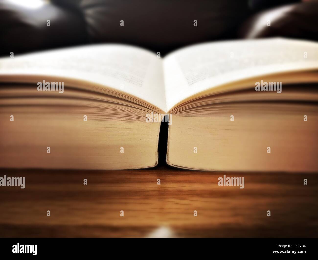 Book open on desk hi-res stock photography and images - Alamy