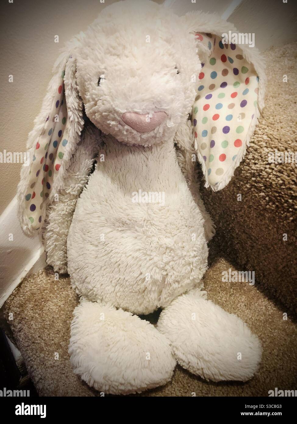 Well-loved bunny Stock Photo