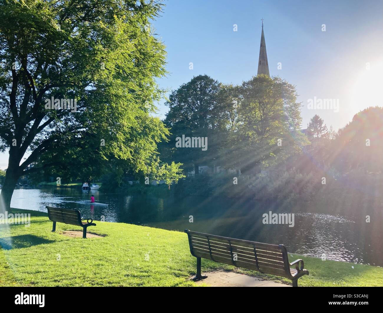 Sunbeams in Stratford upon Avon Stock Photo