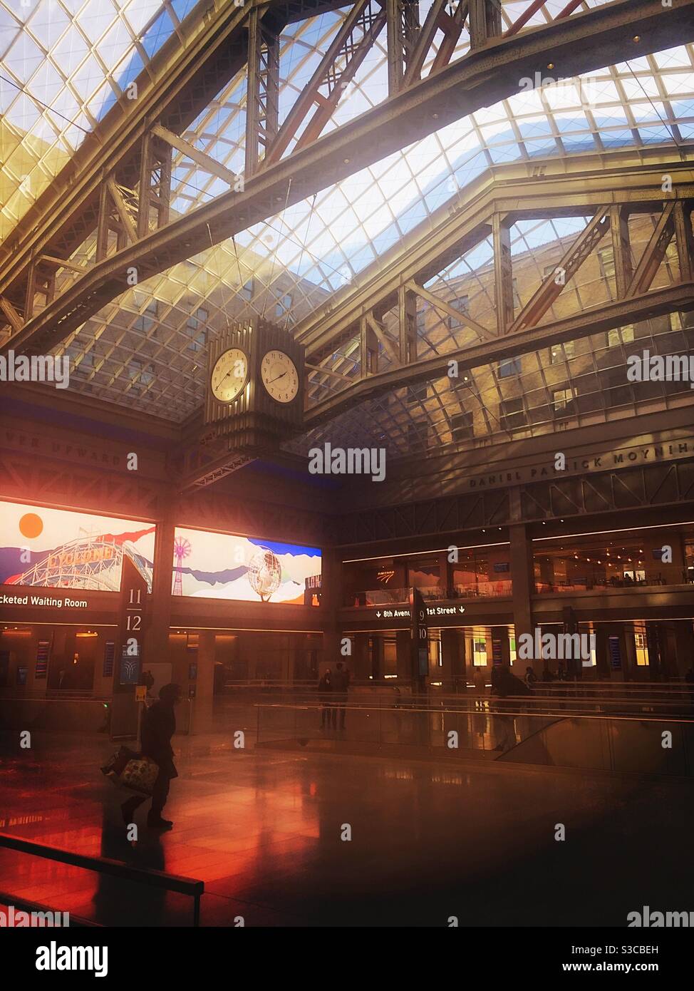 Patrick Moynihan train Hall is in New York City, USA - Smartphone Captured Stock Image