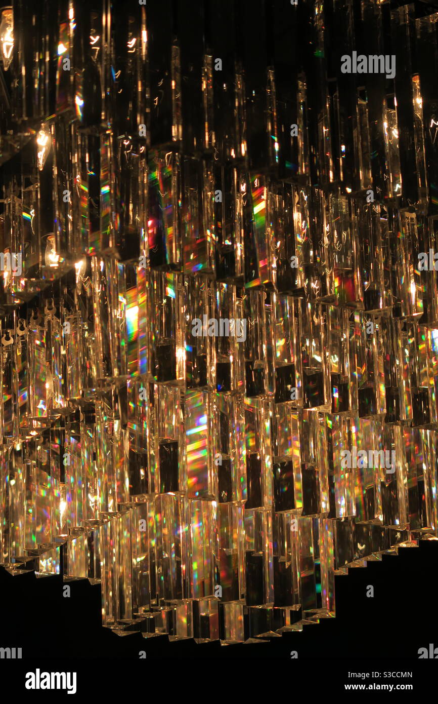 Glamorous and expensive crystal cut glass chandelier Stock Photo Alamy