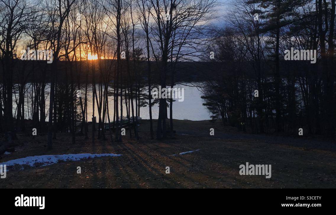 Hawley, Pennsylvania in the Pocono mountains Stock Photo Alamy