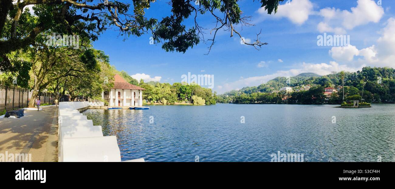 Lakeside Kandy Sri Lanka Stock Photo