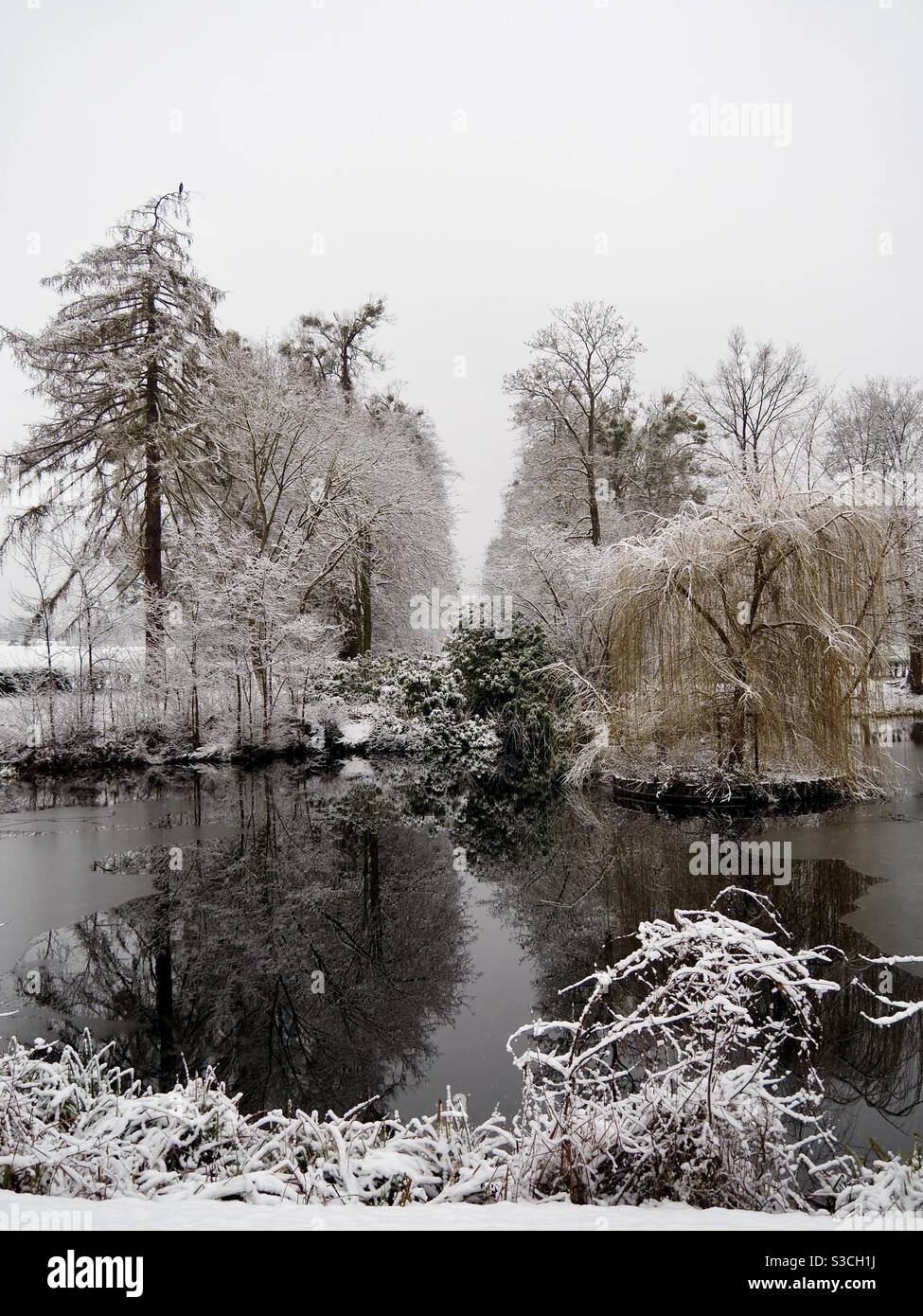 Kleiner See im Winter Stock Photo
