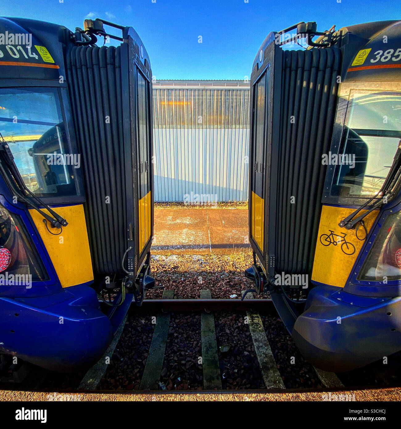 ScotRail Class 385 Units - Smartphone Captured Stock Image