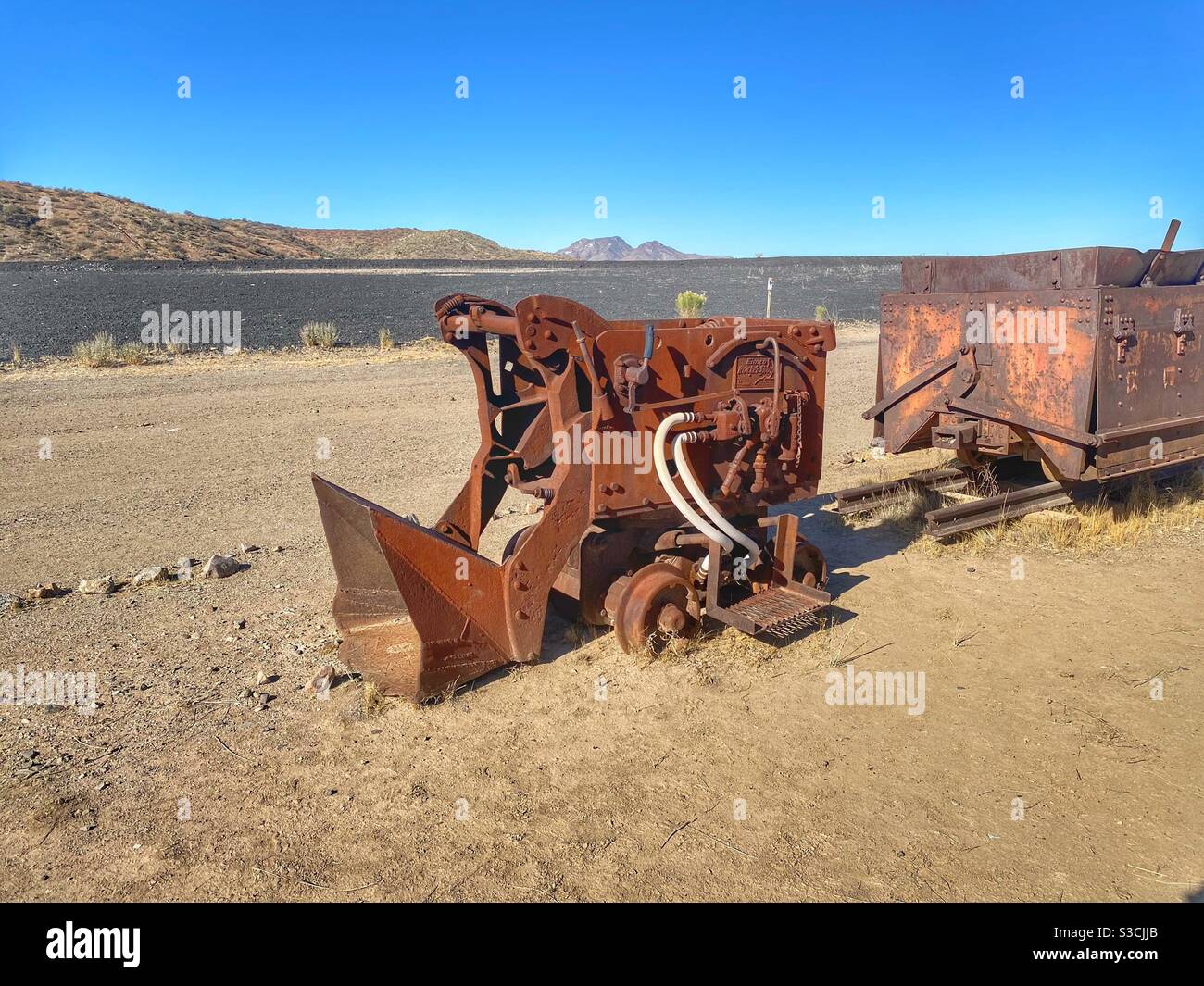 Antique ore loader at a copper mine in Globe Arizona Stock Photo Alamy
