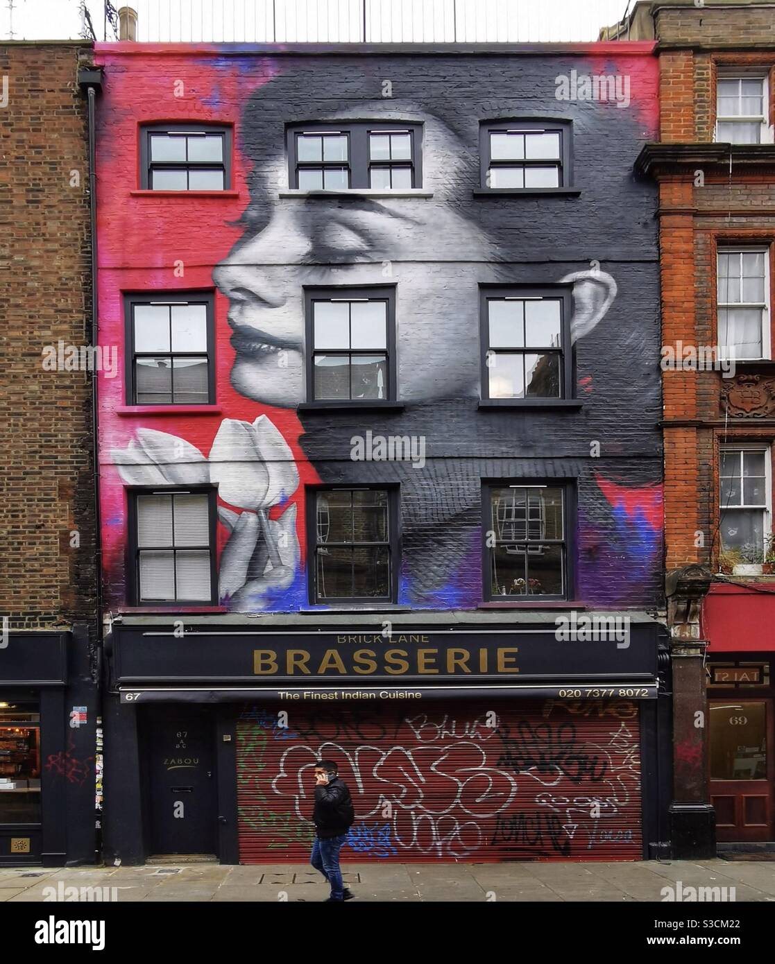 Audrey Hepburn street art graffiti on building Stock Photo Alamy