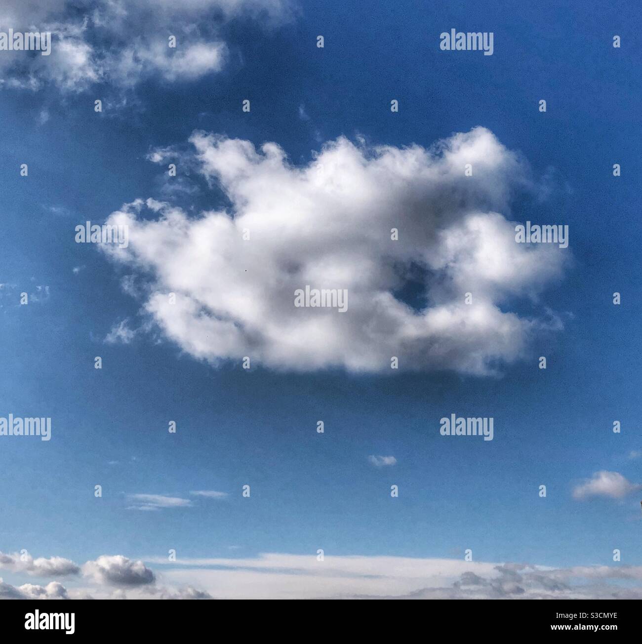 Fluffy clouds in the sky. Stock Photo