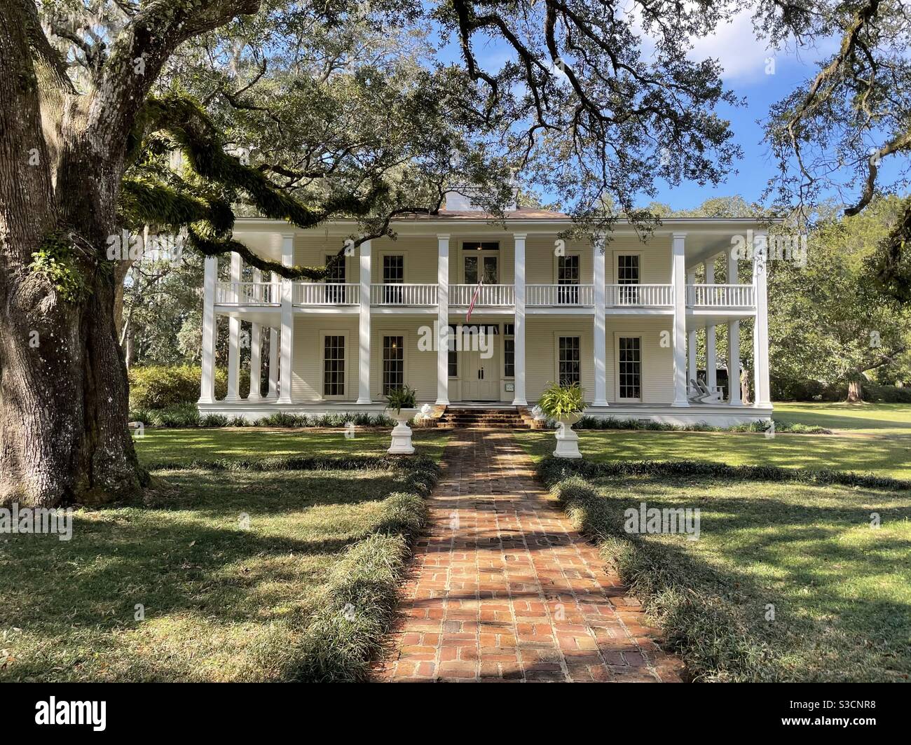 Historical Wesley House at Eden Gardens State Park Florida - Smartphone Captured Stock Image