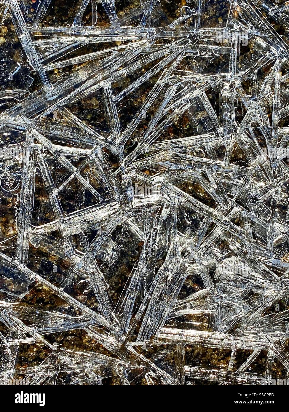 Ice crystals - Smartphone Captured Stock Image