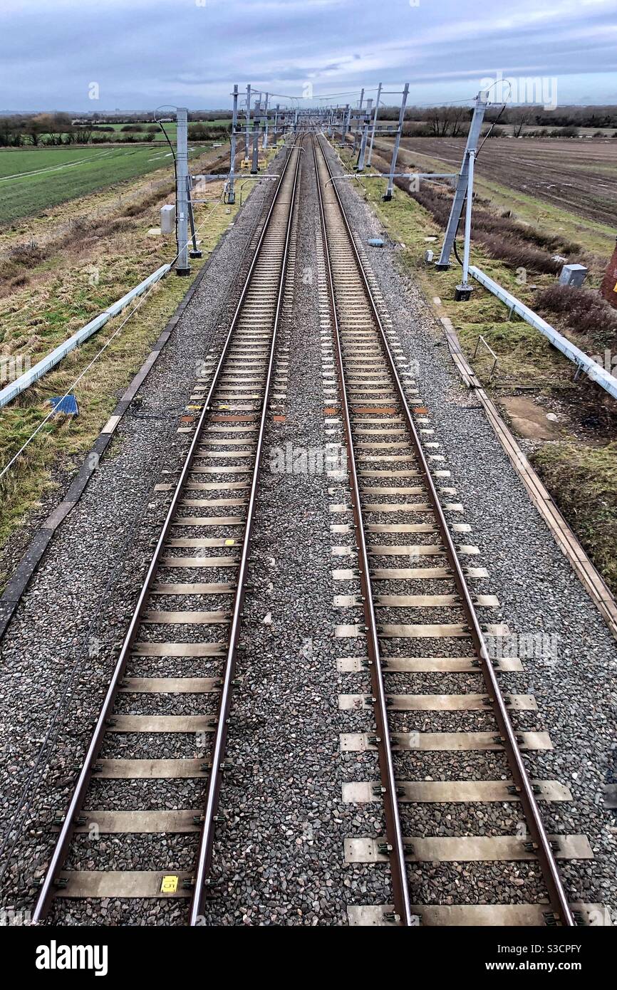 Railway lines - Smartphone Captured Stock Image