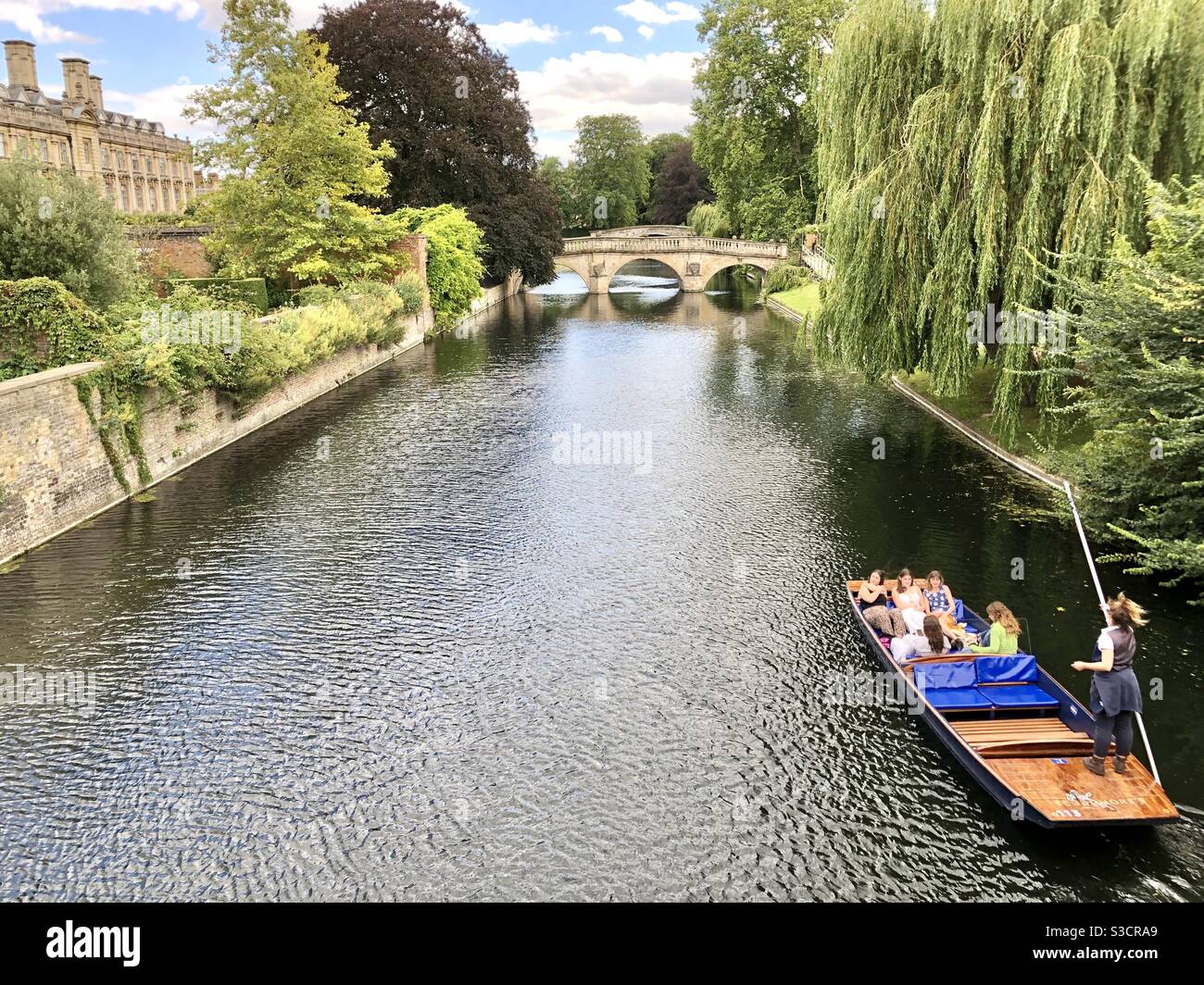River cam leading to back of kings college - Smartphone Captured Stock Image