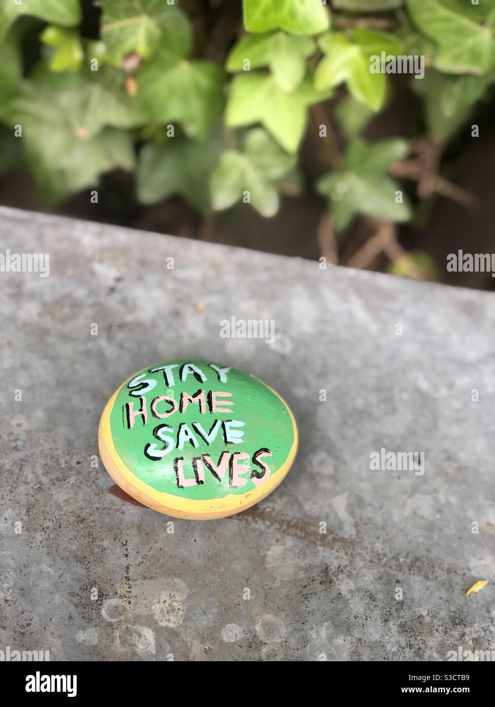 Stay home save lives Covid Stock Photo