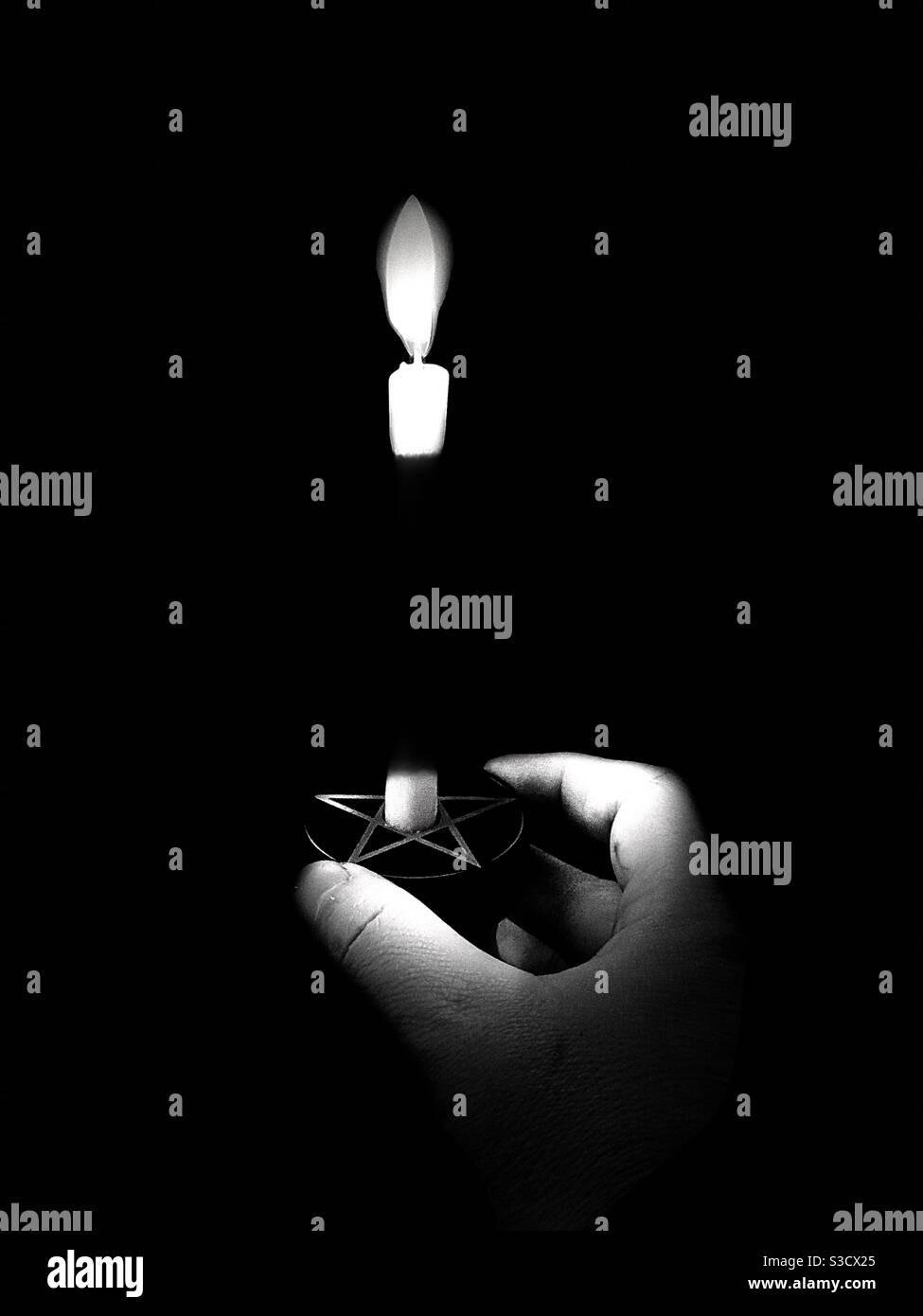 Candle in the dark Stock Photo Alamy