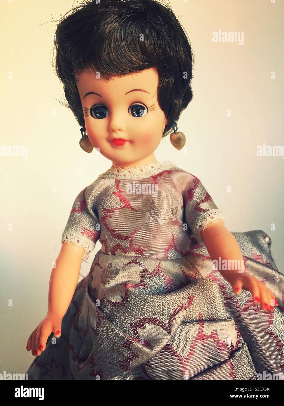 Vintage Vogue Jill doll in a fancy evening dress, 1950s Stock Photo