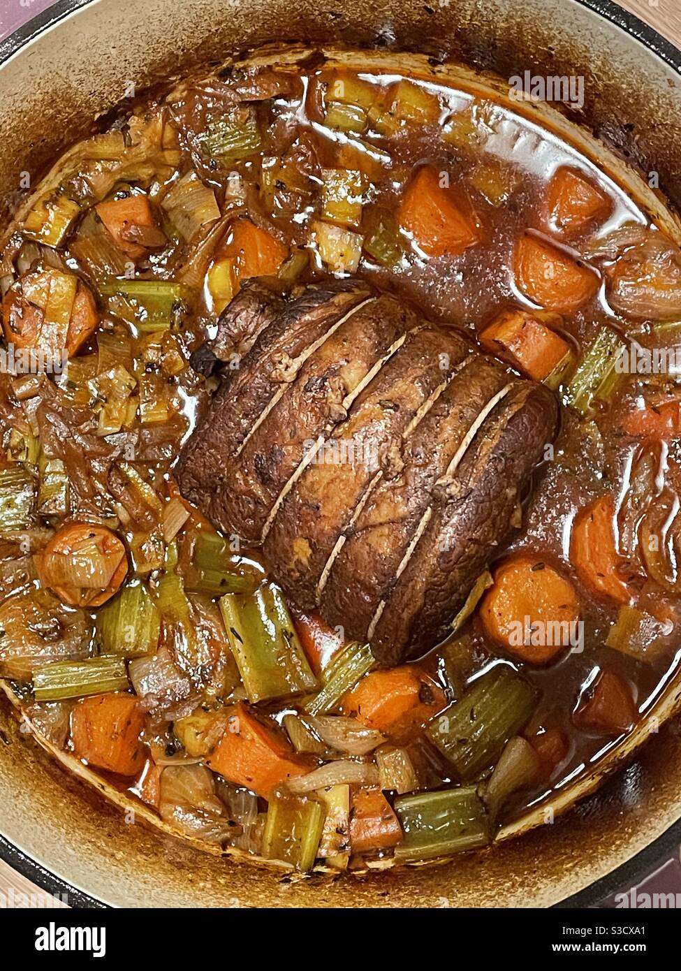 Pot roast brisket Stock Photo
