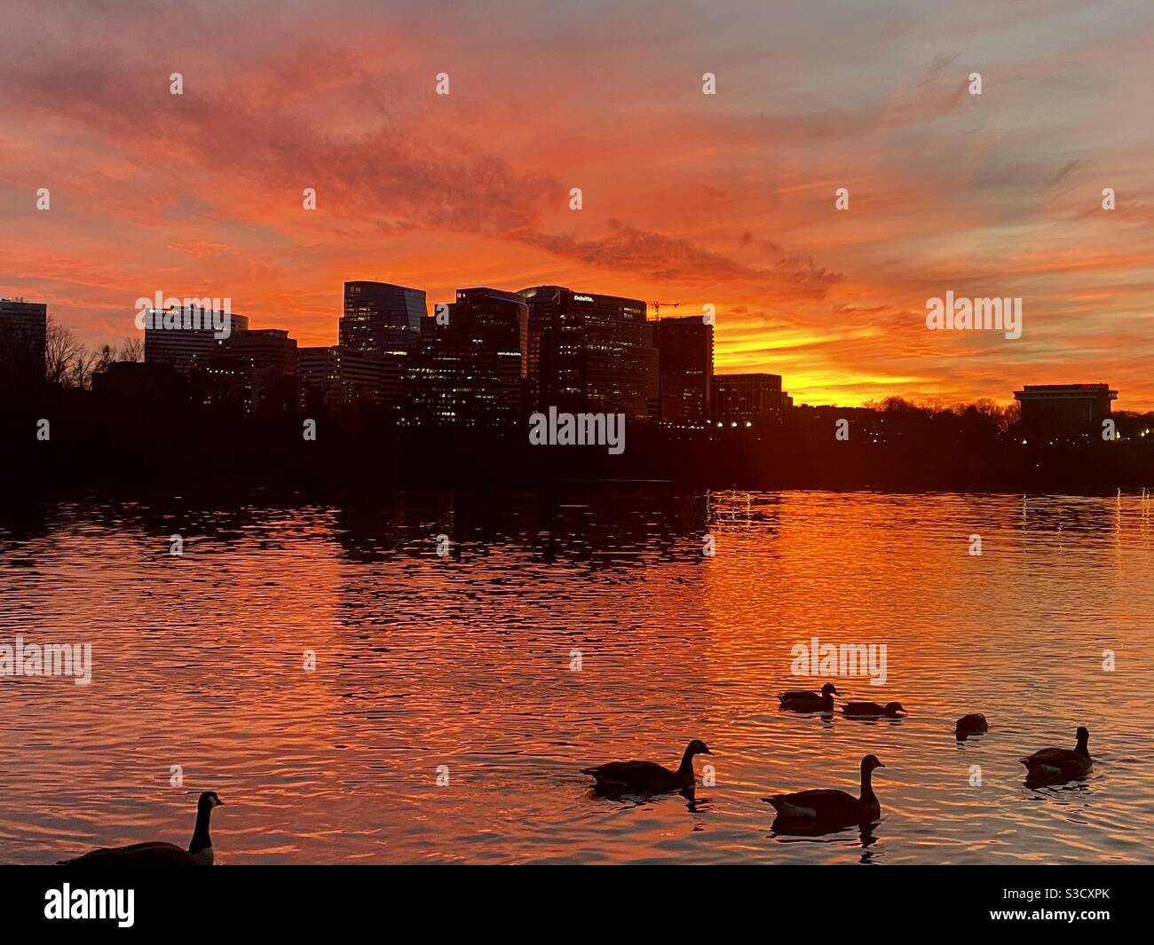 Potomac River at the Waterfront, Washington DC. Arlington VA