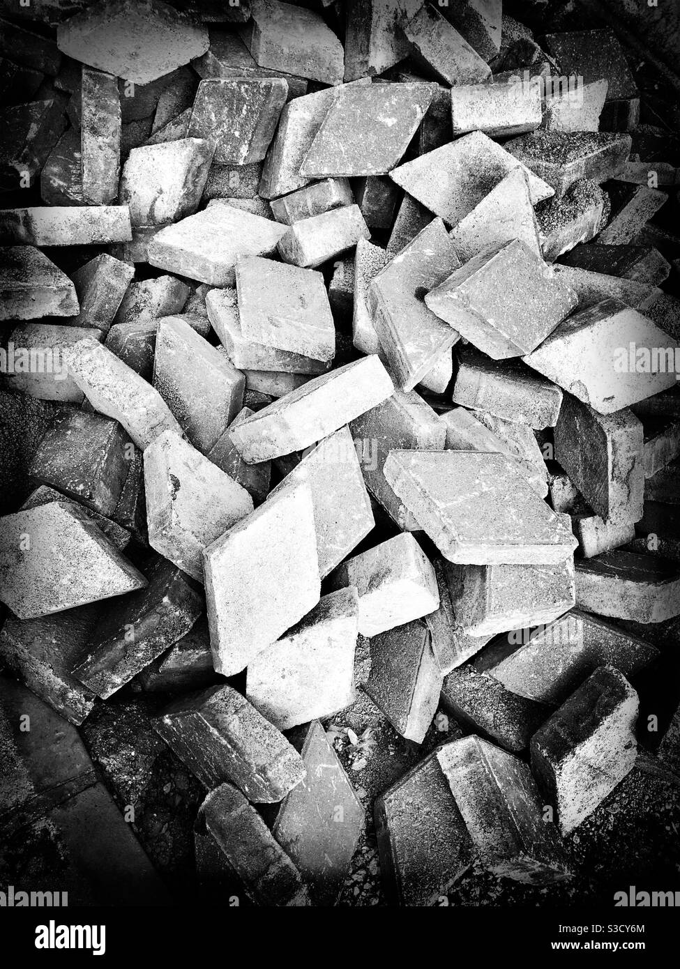 Pile of Pavement slabs - Smartphone Captured Stock Image