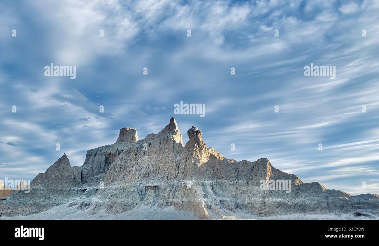 Geologic formations in the Badlands, South Dakota, USA Stock Photo