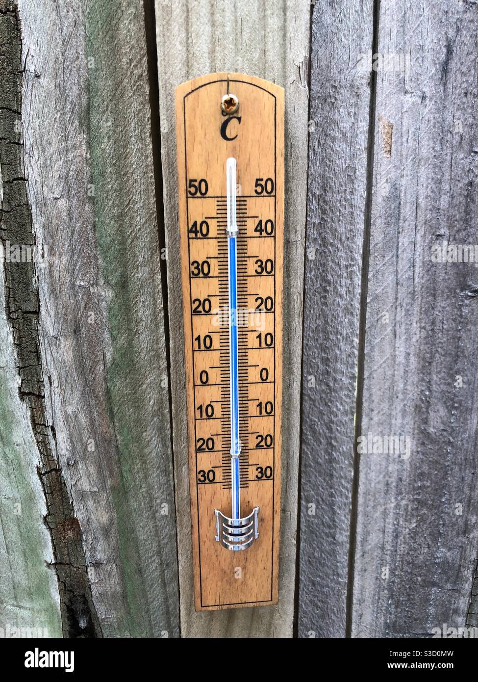 Thermometer reading 40c. Australia Day Sydney 2021 Stock Photo
