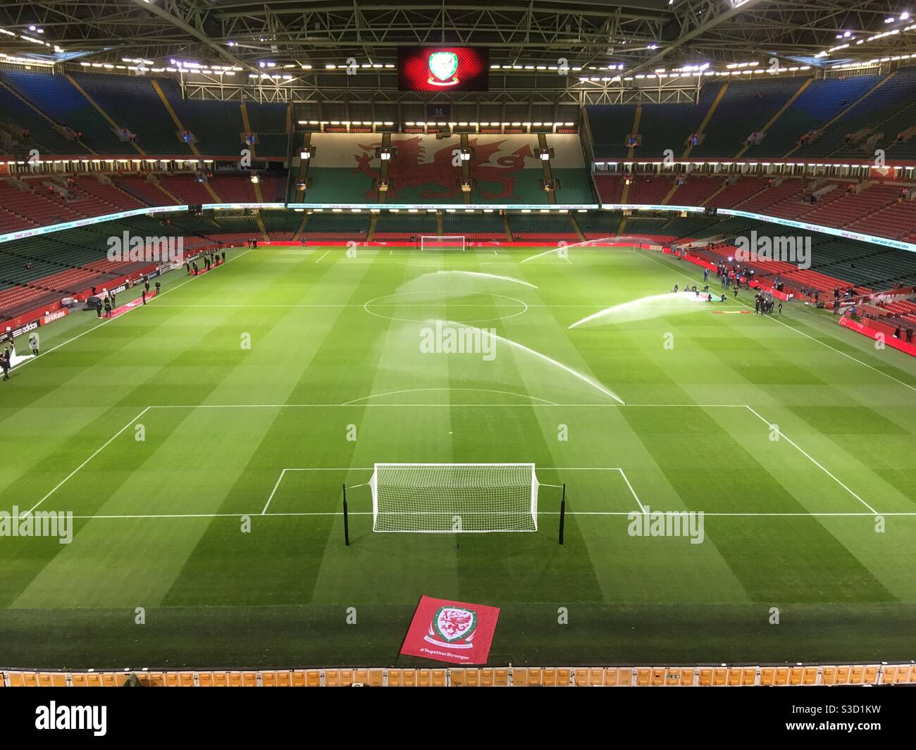 General view of inside the Principality Stadium, Cardiff Stock Photo