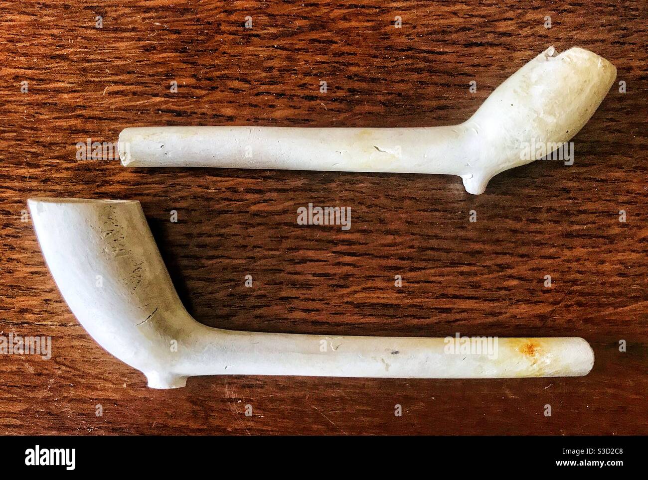 17th and 18th century clay tobacco pipes Stock Photo Alamy