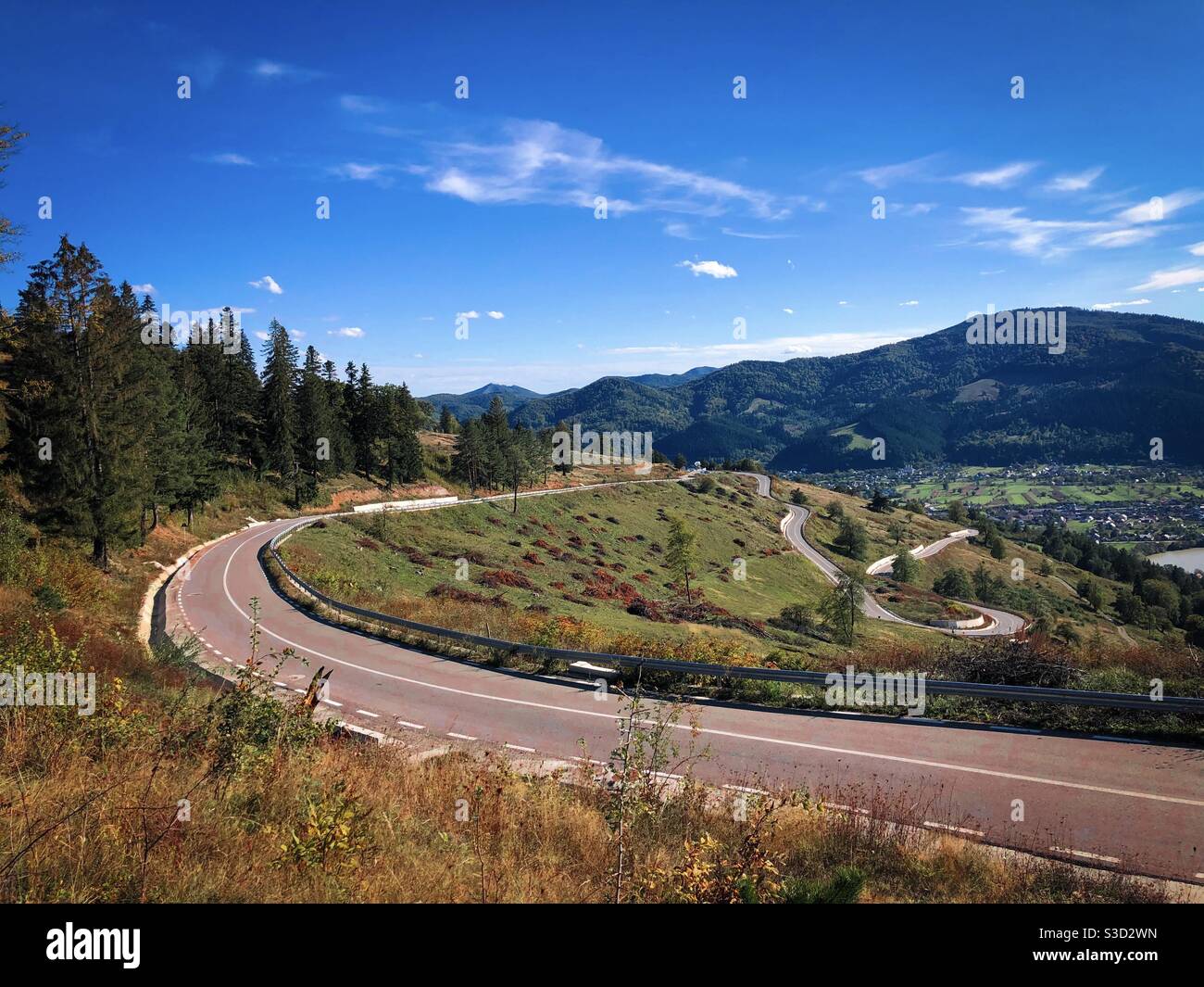 Road winding through the mountains - Smartphone Captured Stock Image