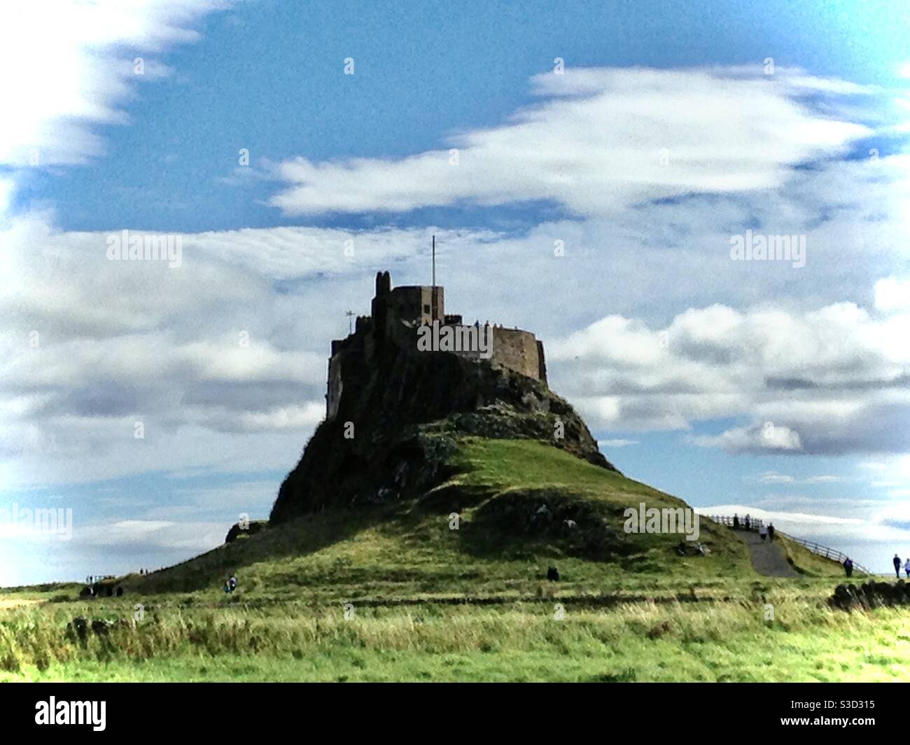 Lindisfarne castle holy island Stock Photo