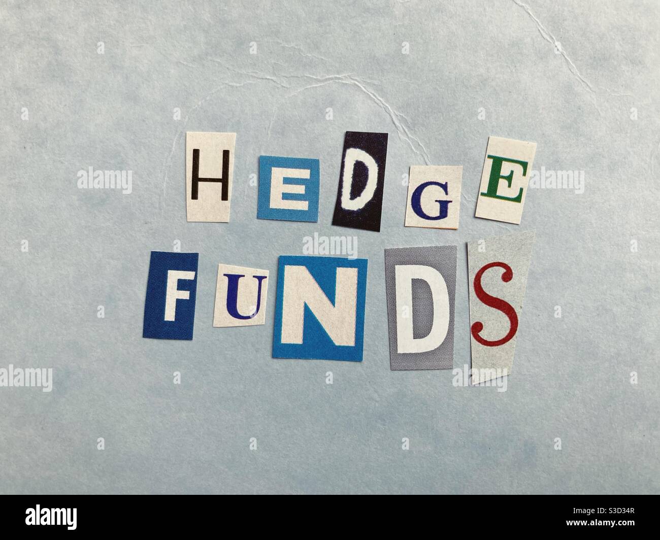 The Word Hedge Funds Stock Photo