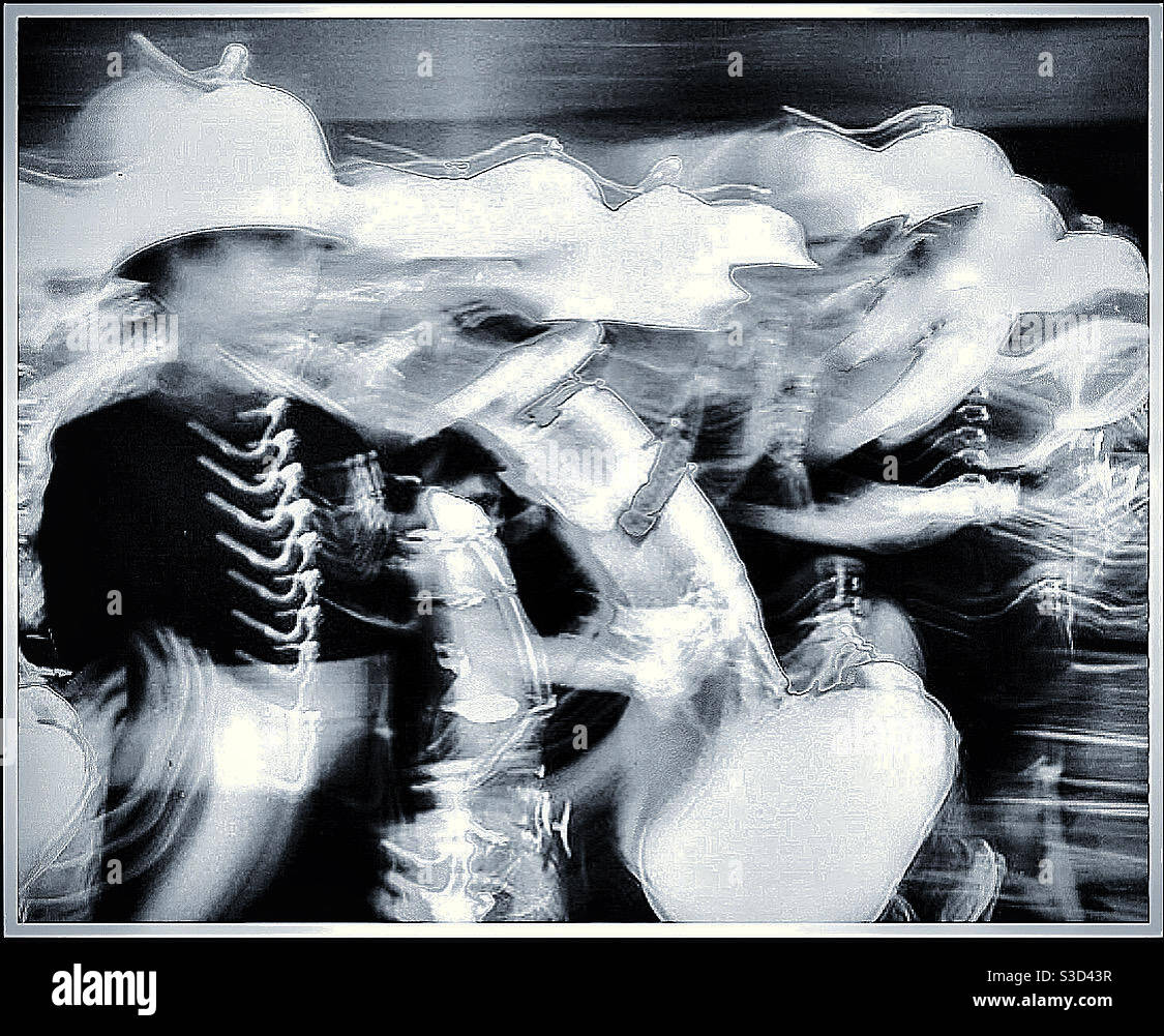 A marching band. - Smartphone Captured Stock Image