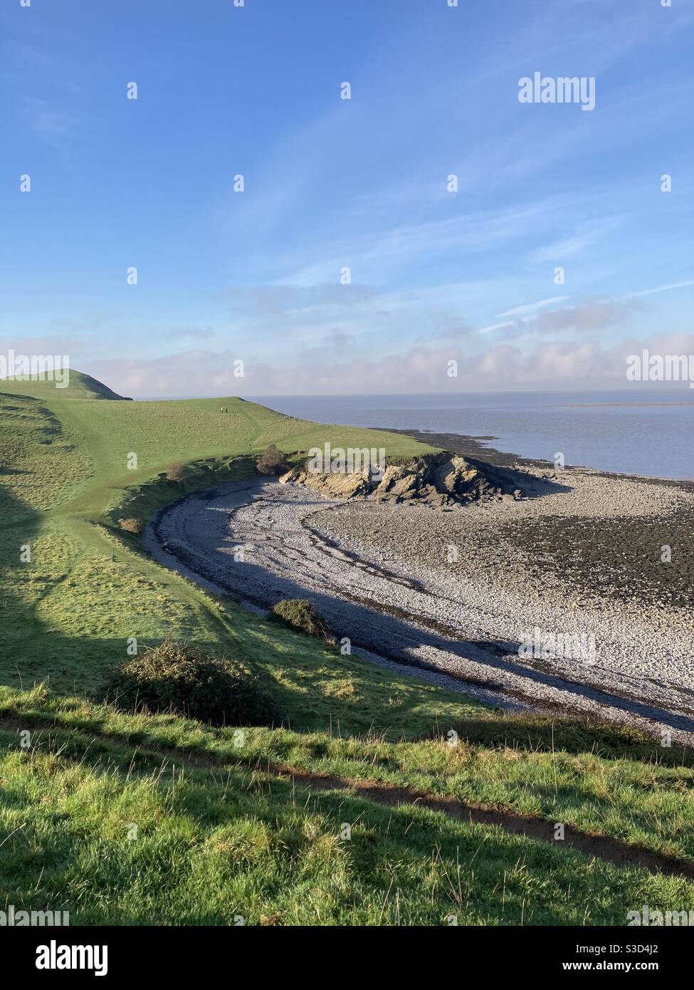 Sand point, National Trust, North Somerset Stock Photo Alamy