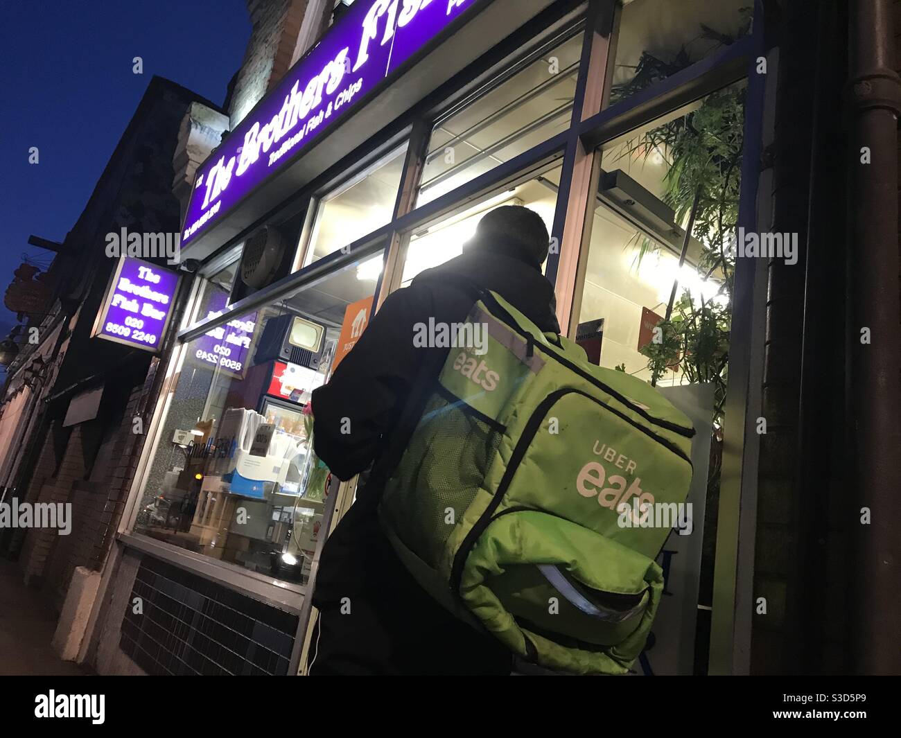 Food delivery - Smartphone Captured Stock Image