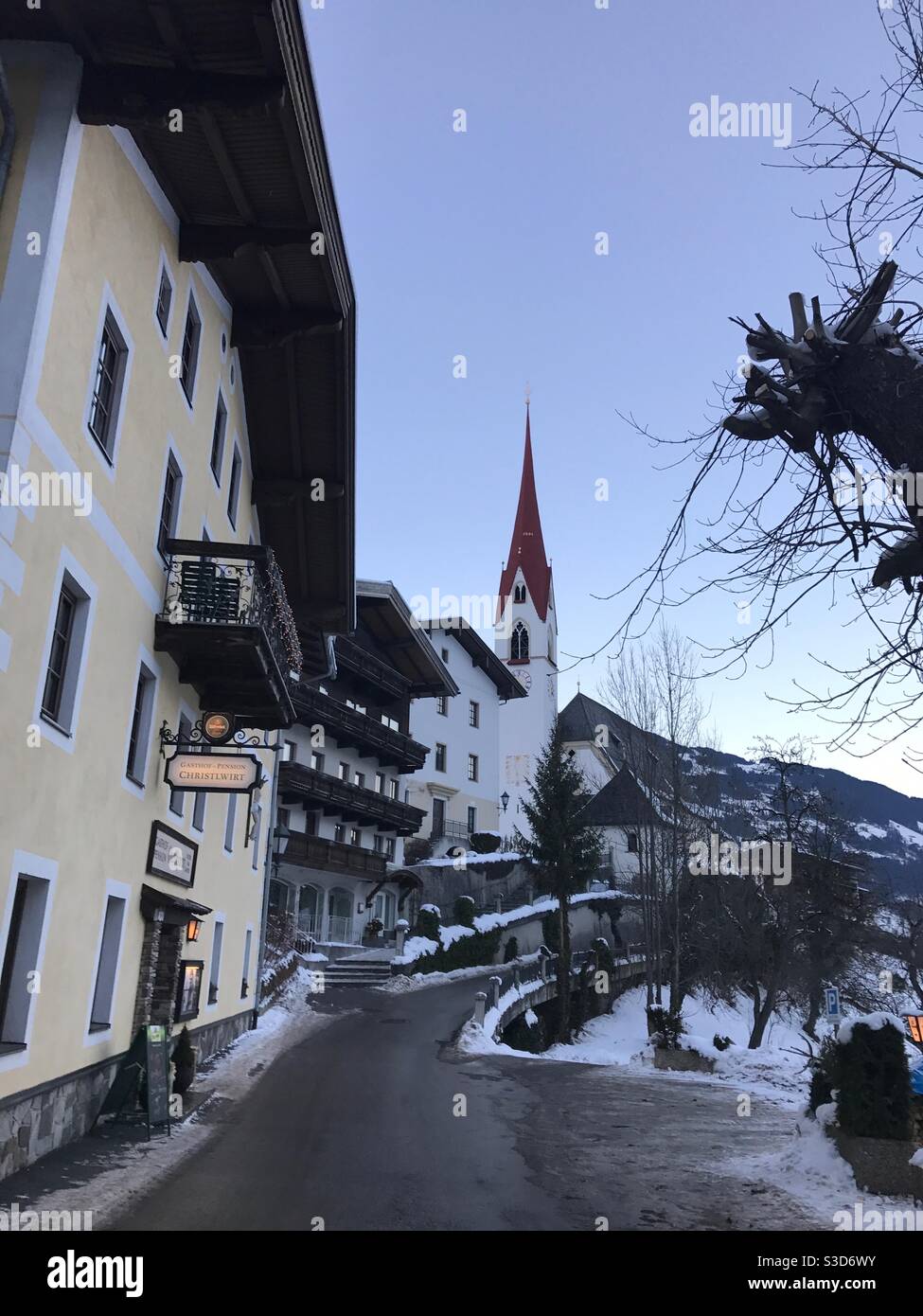 Christlwirt guesthouse, Hippach, Tyrol, Austria Stock Photo