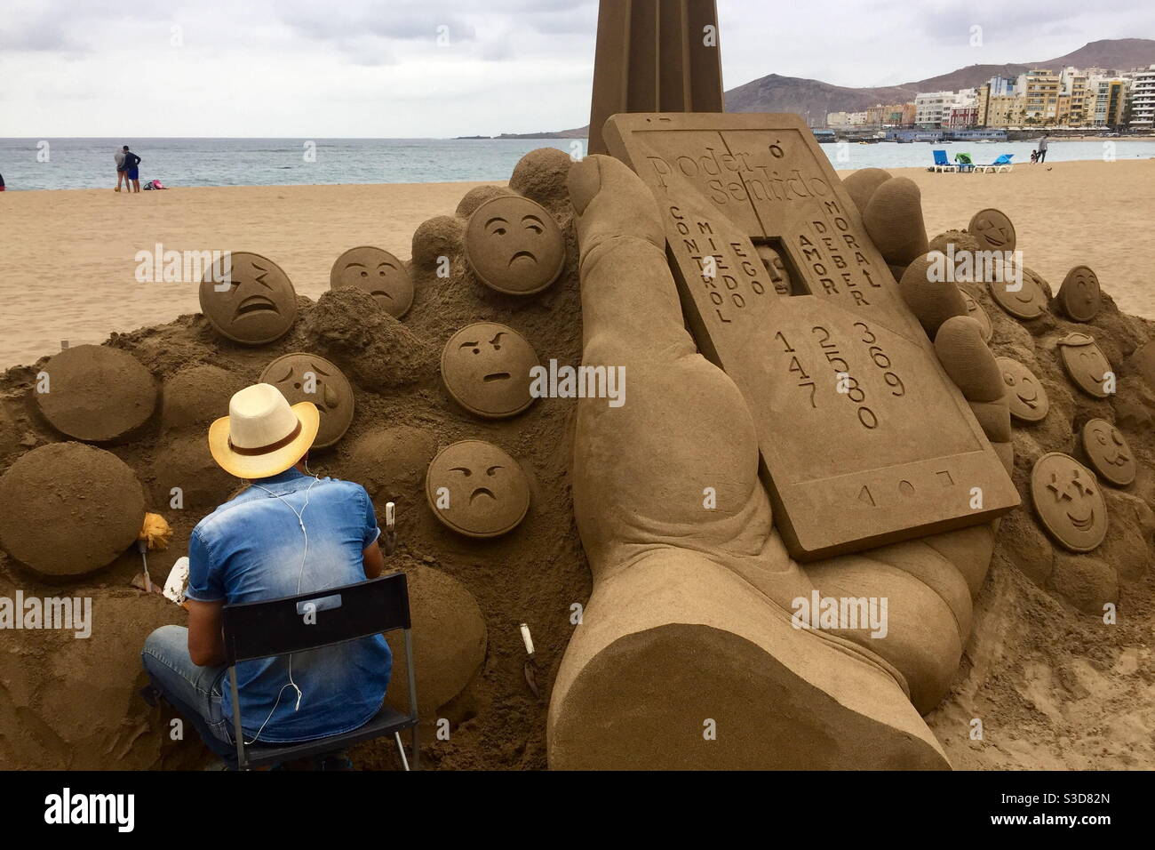 Sand sculpture - Smartphone Captured Stock Image