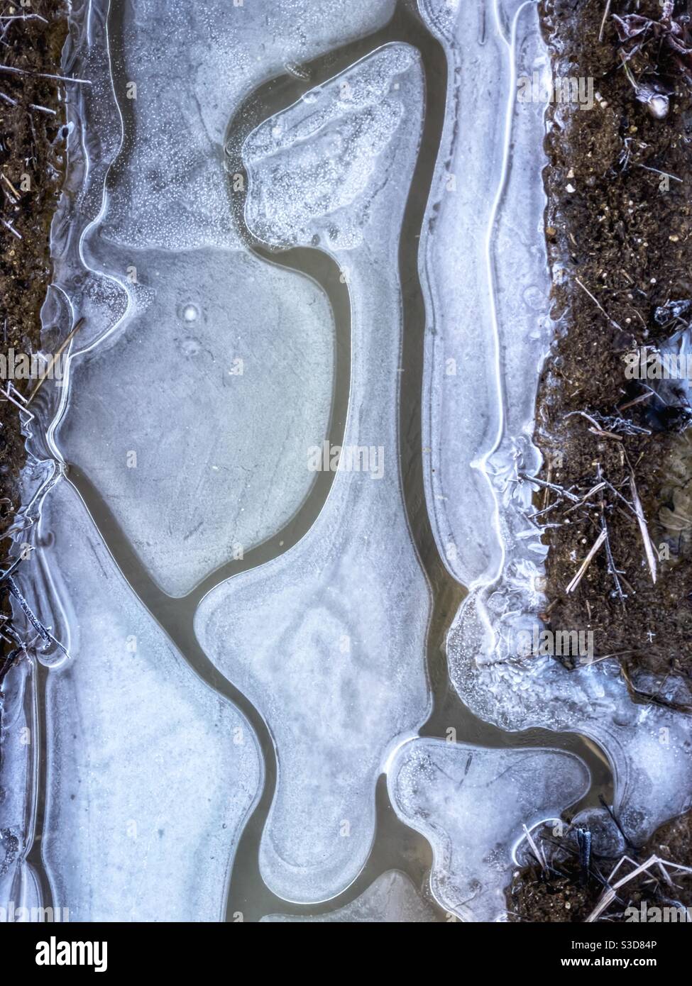Ice patterns - Smartphone Captured Stock Image